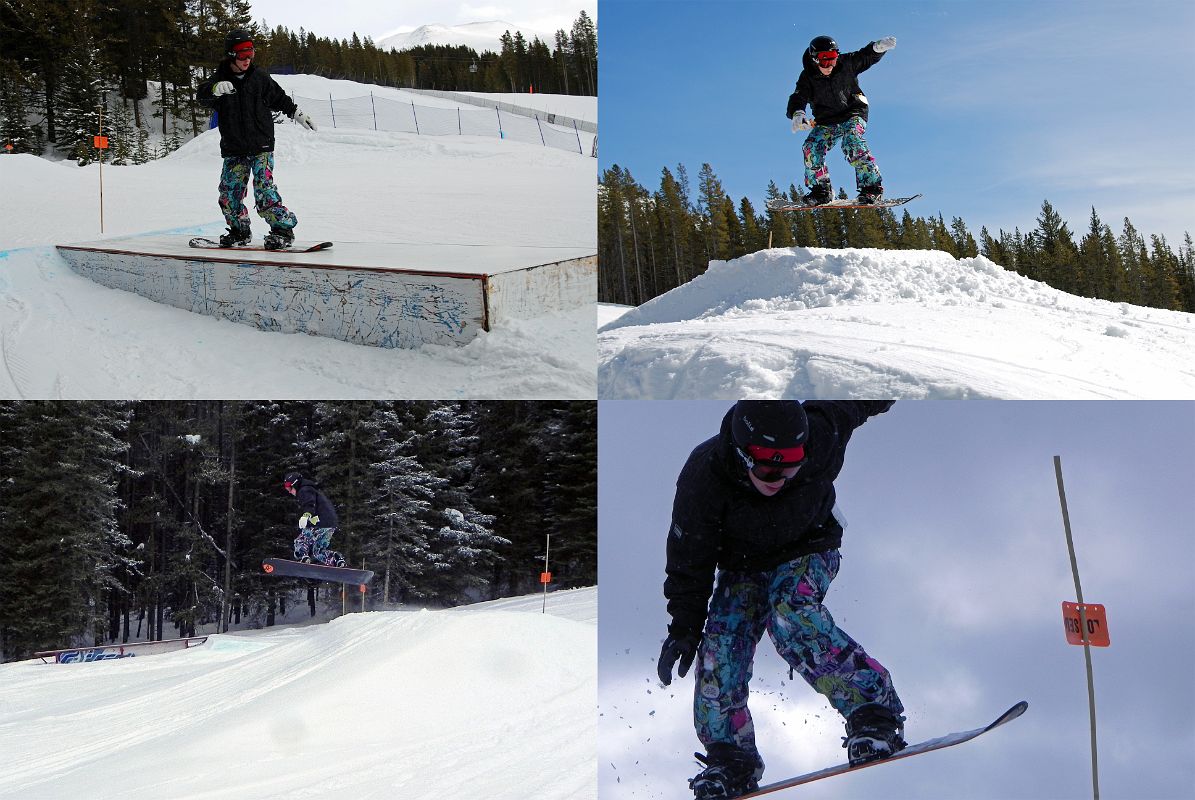 16 Peter Ryan Doing Boards And Snowboard Jumps In The Lake Louise Ski Area Terrain Park